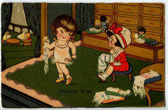 Fantaisie schwere ware karikatur illustration