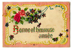 Fantaisie happy new year relief card
