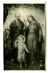 Fantaisie religion holy family illustration by H. family