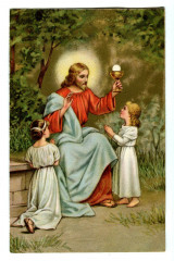 Fantaisie religion christ jesus children illustration