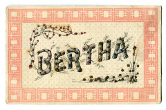 Fantaisie forename bertha relief card