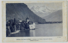 Switzerland lake Geneva Chillon et la dent du midi