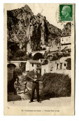 Italy piedmont Customs Customs italian border bridge saint louis animated