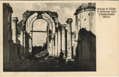 Guerre Herbecourt Intérieur de l'Eglise