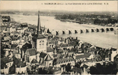 Saumur vue generale et la Loire France à Saumur