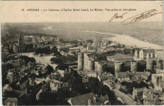 Angers vue prise en aeroplane France à Angers