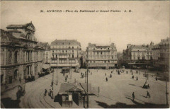 Angers Place du Ralliement et Grand Theatre France à Angers