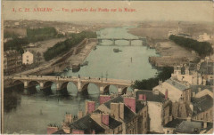 Angers vue generale des Ponts sur la Maine France à Angers