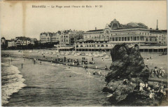 Biarritz La Plage a l'heure du Bain France à Biarritz