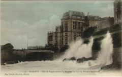 Biarritz Effet de Vague penadant la Tempete France à Biarritz