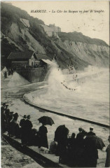 Biarritz La Cote des Basques un jour de tempete France à Biarritz