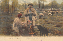 Landes Berger Filant A L'Aide Du Rouet
