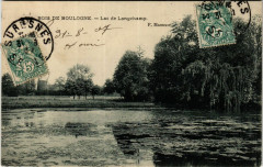 Carte postale ancienne Bois de Boulogne - Lac de Longchamps
                                                                     à Paris 16e
                                