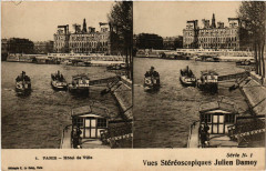 Paris 4e Vues stereoscopiques Julien Damoy. Hotel de Ville à Paris 4e