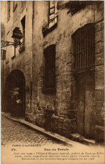 Paris d'autrefois 4e Rue du Prevot. Hote d'Hugues Aubriot à Paris 4e