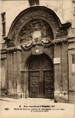 Carte postale ancienne Paris d'autrefois 4e rue Geoffroy-l'Asnier. Hotel de Chalons
                                                                     à Paris 4e
                                