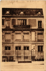 Carte postale ancienne Paris 4e 1 rue de Brissac. La Maison de l union Federale
                                                                     à Paris 4e
                                
