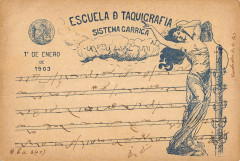 Theme Metier Ecole De Tachygraphie Systeme Garrigue 1 Janvier 1903