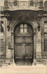 Paris 3e 4, rue de Braque Hotel de jospeh le Lievre -
																					75003 Paris 3e
																			