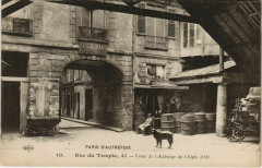 Paris 4e 41, rue du Temple Auberge de l'Aigle d'or à Paris 4e