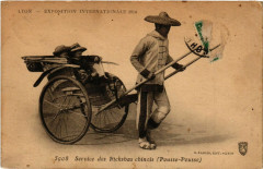 Lyon Expo Internationale 1914 Service des Rickshas chinoi à Lyon