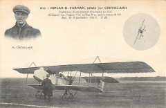 Aviation Biplan H.farman Pilote Par Chevillard