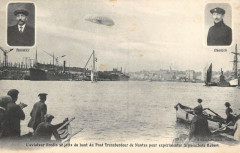 Aviation L'Aviateur Brodin Se Jette Du Haut Du Pont Transbordeur De Nantes P -
													France
												