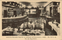 Carte postale ancienne Maison Prunier-Traktir - Avenue Victor-Hugo - Bar de Dégustation
                                                                     à Paris 16e
                                