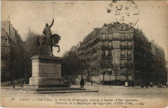 Carte postale ancienne Place d'Iéna - Statue de Washington
                                                                     à Paris 16e
                                