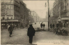Carte postale ancienne Inondations de Paris (Janvier 1910) - Rue de Lyon
                                                                     à Paris 12e
                                