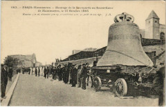 Carte postale ancienne Montage de la Savoyarde au Sacré-Coeur de Montmartre le 16 Octobre 1895
																	 à Paris 18e
								