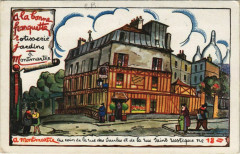 Carte postale ancienne A la bonne franquette - rotisserie jardins à Montmartre
                                                                     à Paris 18e
                                