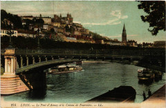 Lyon Le Pont d'Aimay et le Couteau de Fourviere à Lyon