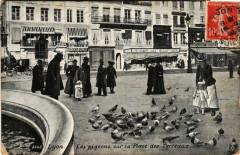 Lyon Les pigeons sur la Place des Terreaux à Lyon