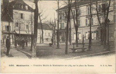 Carte postale ancienne Première Mairie de Montmartre, en 1789, sur la Place du Tertre
                                                                     à Paris 18e
                                
