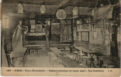 Carte postale ancienne Vieux Montmartre - Cabaret artistique du Lapin Agile - Vue intérieure
                                                                     à Paris 18e
                                