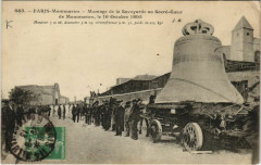 Carte postale ancienne Montage de la Savoyarde au Sacré-Coeur de Montmartre le 16 Octobre 1895
																	 à Paris 18e
								