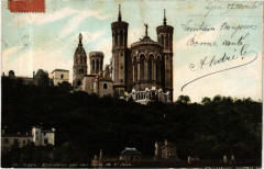 Carte postale ancienne Ed. Aqua 61 Lyon FOURVIEREs vue des tours
                                                                     à Lyon
                                