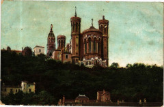 Carte postale ancienne Ed. Aqua 61 Lyon FOURVIEREs vue des tours
                                                                     à Lyon
                                
