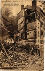 Carte postale ancienne Catastrophe de Lyon-Saint-Clair - Les ruines des immeubles 51-52 cours d'Herbouville
                                                                     à Caluire-et-Cuire
                                