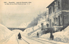 Ligne De Grenoble A Gap La Gare De La Croix Haute En Hiver -
													26 Drôme
												