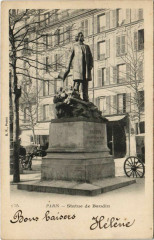 Carte postale ancienne Paris ed. B.F. Statue de baudin
                                                                     à Paris
                                