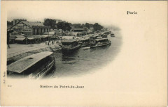 Carte postale ancienne Station du Point-du-Jour
                                                                     à Paris 16e
                                