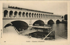 Carte postale ancienne Viaduc d'Auteuil
                                                                     à Paris 16e
                                
