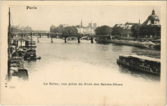 Paris ed. B.F. La Seine vue du Pont des Saints-peres