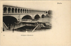 Carte postale ancienne Viaduc d'Auteuil
                                                                     à Paris 16e
                                
