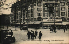 Carte postale ancienne Angle de l'Avenue de la Porte de Clignancourt
                                                                     à Paris 18e
                                