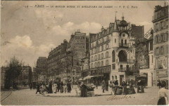 Carte postale ancienne Le Moulin Rouge et le Boulevard de Clichy
                                                                     à Paris 9e
                                
