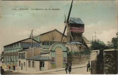 Carte postale ancienne Le Moulin de la Galette
                                                                     à Paris 18e
                                