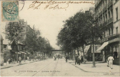 Carte postale ancienne Avenue de Clichy
                                                                     à Paris 17e
                                